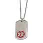 Mens Gentlemen's Classics&#40;tm&#41; Large Dog Tag Medical Necklace - image 1