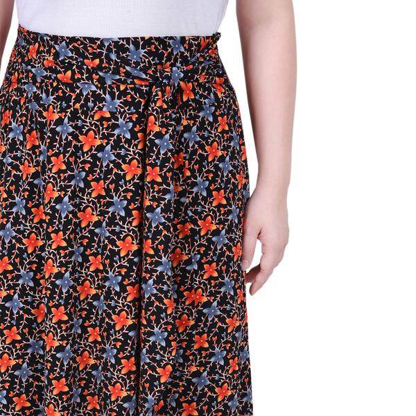 Womens NY Collection Pull On Floral Maxi Skirt