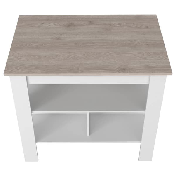 FM FURNITURE Brooklyn Antibacterial Kitchen Island