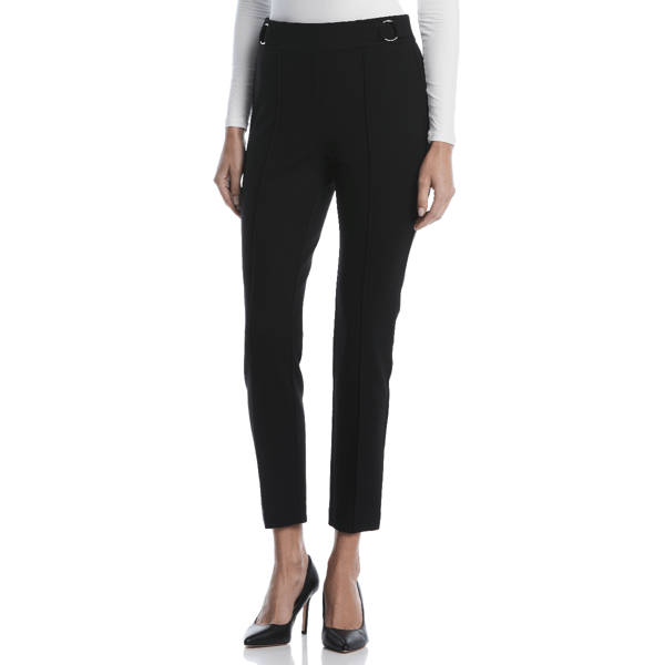 Petite Rafaella® Solid Pull On O-Ring Ponte Pants - image 