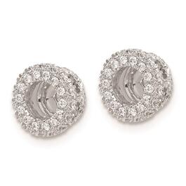 Pure Fire 14kt. White Gold Lab Grown Diamond Earring Jackets