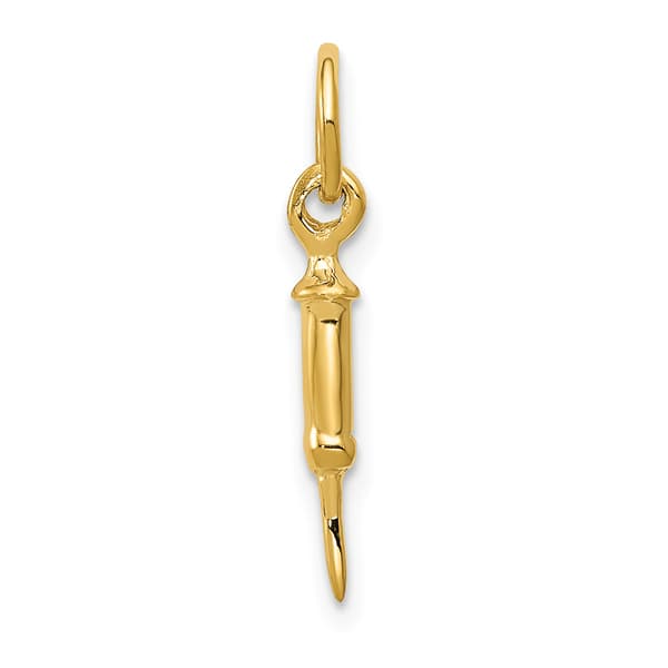 Unisex Gold Classics&#40;tm&#41; 14kt. Doctors Syringe Charm - image 