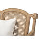 Baxton Studio Clemence Upholstered Whitewashed Wood Armchair - image 6