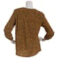 Womens Notations 3/4 Roll Tab Chevron Equipment Blouse - image 3