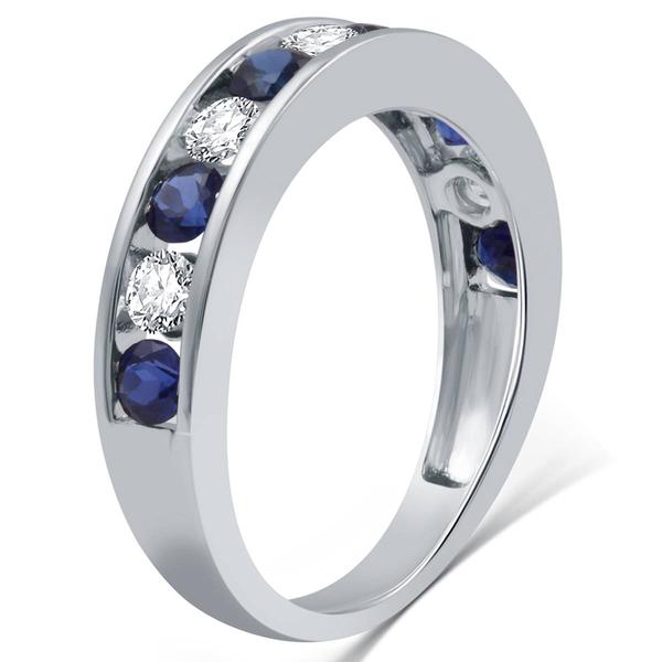 Nova Star® 1/2ctw. Lab Grown Diamond Sapphire Channel Band Ring