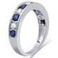 Nova Star® 1/2ctw. Lab Grown Diamond Sapphire Channel Band Ring - image 2
