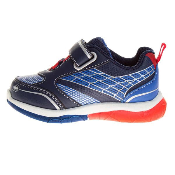 Little Boys Marvel Spider-Man Light Up Blue Athletic Sneakers