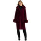 Womens NVLT Removable Faux Fur Collar & Cuffs Longline Coatigan - image 2