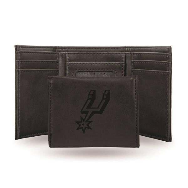 Mens NBA San Antonio Spurs Faux Leather Trifold Wallet - image 