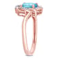 Gemstones Classics™ 10kt. Rose Gold Apatite Twisted Halo Ring - image 4