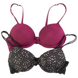 Buy Jessica Simpson womens underwire set of 2 lightly padded bra purple  black Online