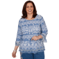 Plus Size Alfred Dunner Camden Market Embroidered Lace Blouse - image 1