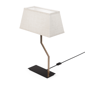 Infibrite 25 in. Angled Brass Table Lamp with Textured Shade - image 1