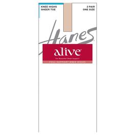 Womens Hanes&#40;R&#41; Alive Full Support Knee High Hosiery