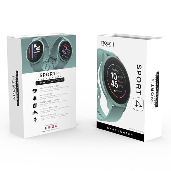 Womens iItouch Sport 4 Grey Strap Fitness Tracker - TP4R01-C04