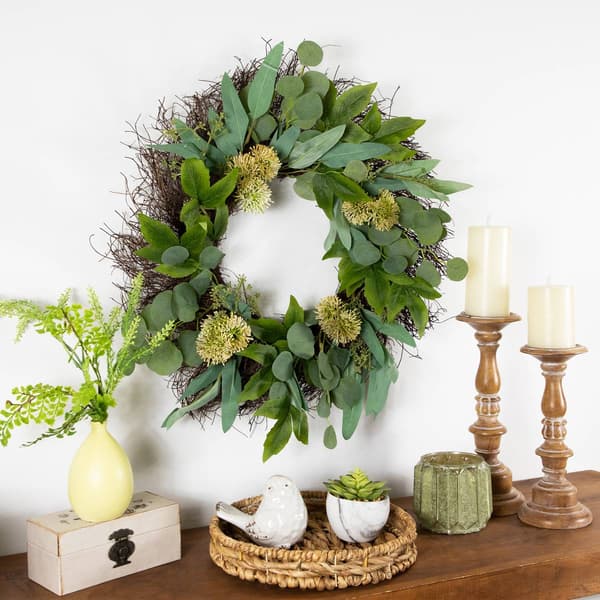 Northlight Seasonal Artificial Eucalyptus & Olive Leaf Wreath