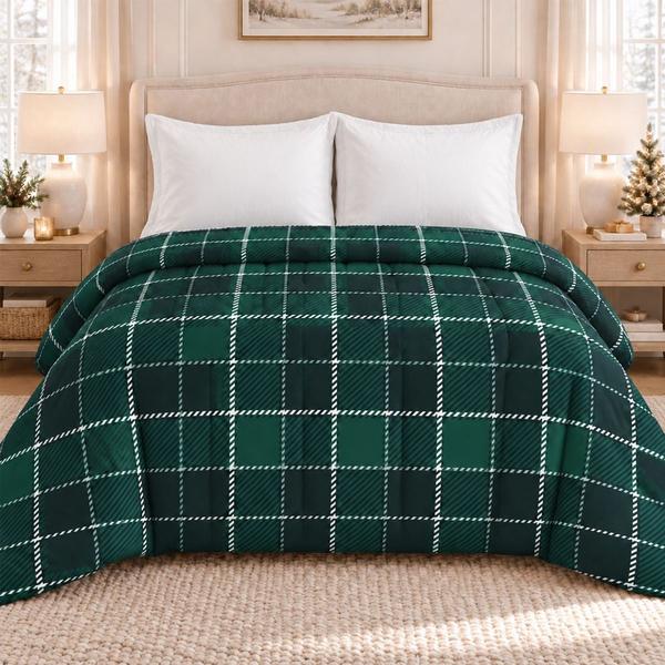 Ashley Cooper(tm) Spruce Plaid Down Alternative Comforter - image 