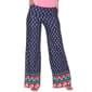 Womens White Mark Print Palazzo Pants - Navy - image 4