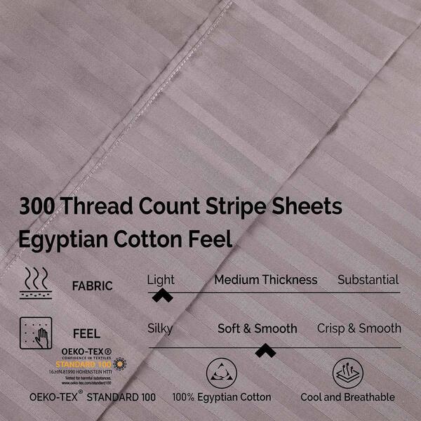 Superior Egyptian Cotton 300TC Striped Sheet Set