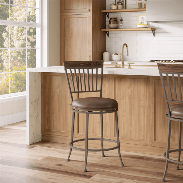 HH2 Home Hawkins Commercial Grade Counter Height Swivel Stool - image 