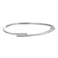 Sterling Silver CZ Bypass Bangle Bracelet - image 1