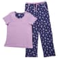 Plus Size IZOD&#174; Short Sleeve Hacci Top/Flowers Pants Pajama Set - image 2