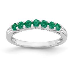 Gemstone Classics(tm) Sterling Silver Created Emerald Ring