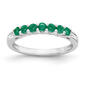 Gemstone Classics&#40;tm&#41; Sterling Silver Created Emerald Ring - image 1