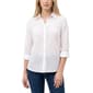 Womens NY Collection Long Sleeve Spread Collar Blouse - image 1