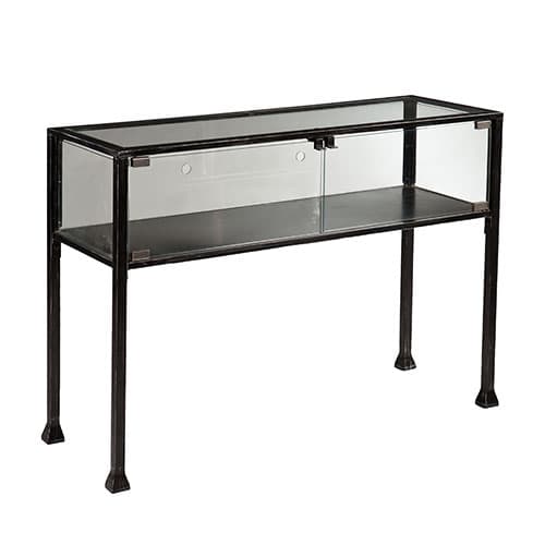 Southern Enterprises Terrarium Display Console Table