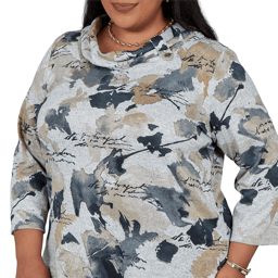 Plus Size Alfred Dunner Cityscape Abstract Melange Blouse