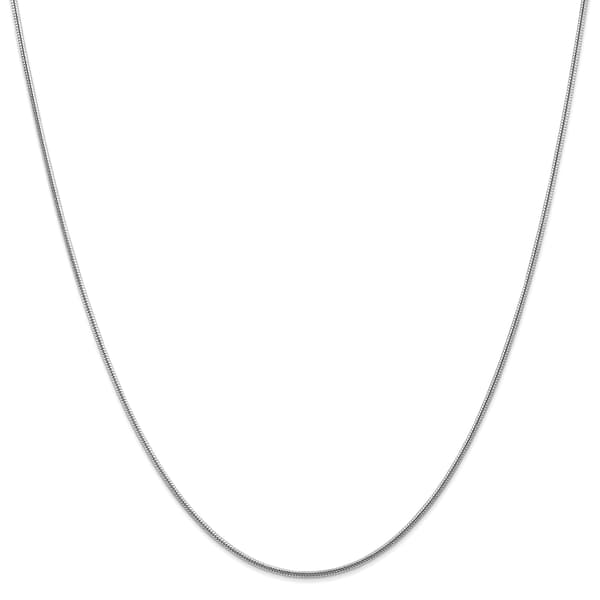 Gold Classics&#40;tm&#41; 1.6mm. 14k White Round Snake Chain Necklace - image 