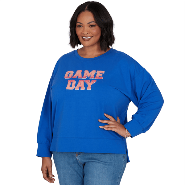 Plus Size Ruby Rd. Game of Luxe Game Day Graphic Terry Sweatshirt