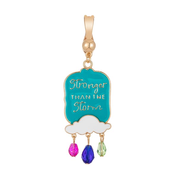 Wearable Art Stronger than the Storm Dangle Enhancer Pendant - image 