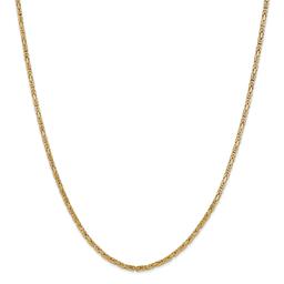 Gold Classics™ 2mm. 14kt. Gold Byzantine Chain Bracelet