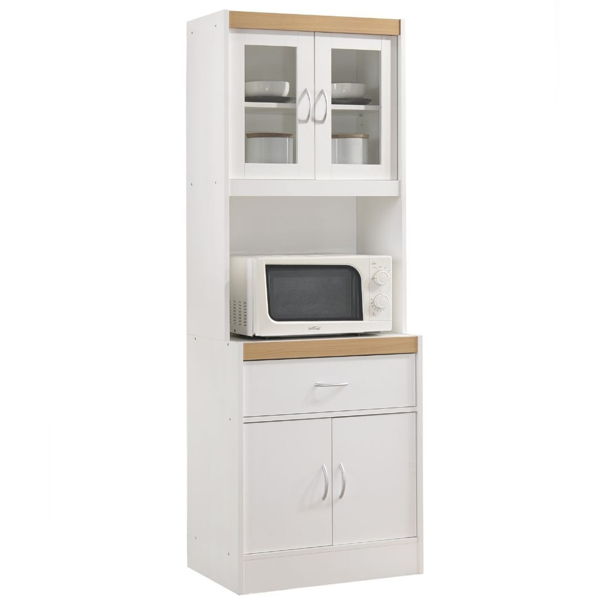 L''Baiet Freestanding China Display Hutch Kitchen Cabinet
