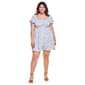 Juniors Plus No Comment Short Sleeve Smock Bodice Dress - image 1
