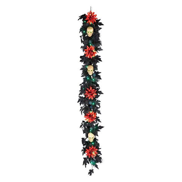 National Tree 6ft. Artificial Halloween Boo-tiful Garland - image 