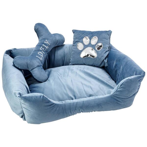 Comfortable Pet Velvet Square Pet Bed Set - image 