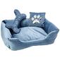Comfortable Pet Velvet Square Pet Bed Set - image 1