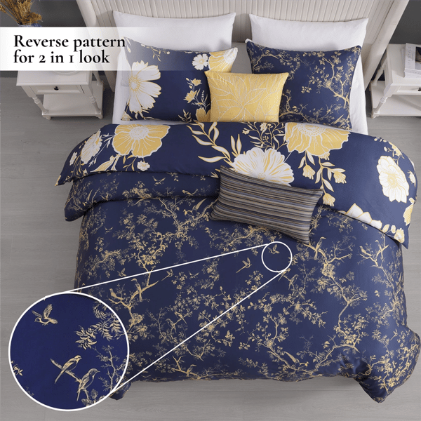 Bebejan® Sunglow Sateen 5pc. Reversible Comforter Set