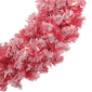 Northlight 24in. Pre-Lit Flocked Pink Artificial Christmas Wreath - image 3