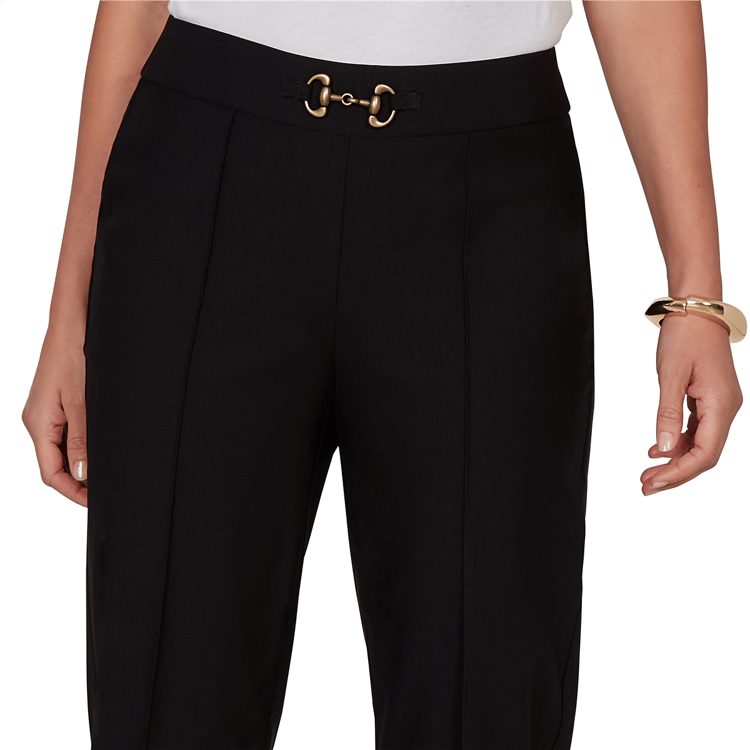 Womens Emaline La Vita Costiera Solid Pull On Straight Leg Pants