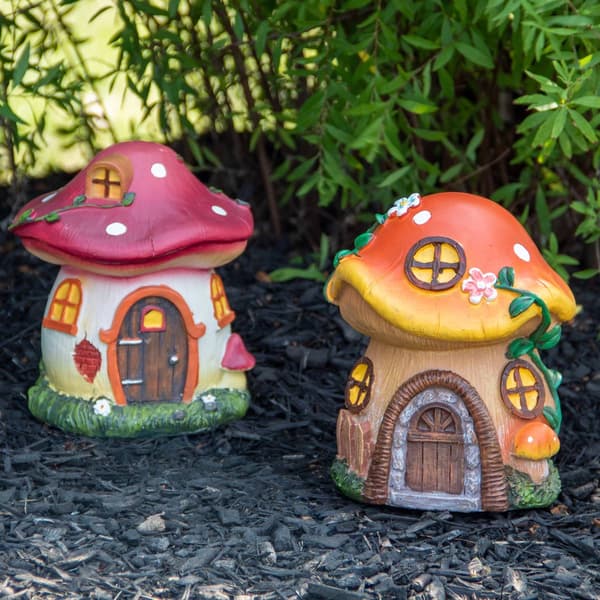 Northlight Seasonal 6.25in. Mushroom House Outdoor Garden Statue