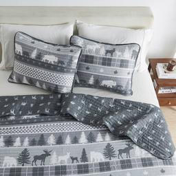FreshFolds Matthew 3pc. Reversible Rustic Landscape Quilt Set
