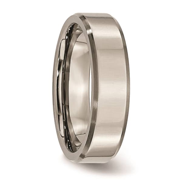 Mens Endless Affection™ Highly Polished 6mm Beveled Edge Band