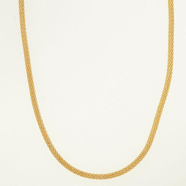 Wearable Art Gold-Tone Mesh 18in. Necklace - image 