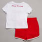 Girls (7-16) No Comment Short Sleeve Bow Tee w/ Dolphin Shorts - image 3