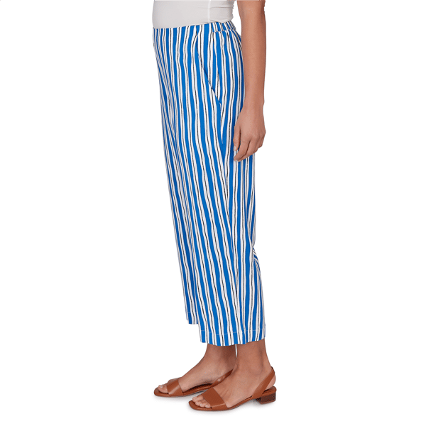 Petite Emaline Sapphire Serenade I Stripe Wide Leg Crop Pants