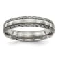 Mens Endless Affection&#40;tm&#41; Titanium Grooved Criss Cross Design Band - image 1